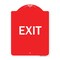 Signmission Designer Series Sign-Exit 1, Red & White Aluminum Architectural Sign, 18" H, 24" L, RW-1824-24042 A-DES-RW-1824-24042 - alternate 1